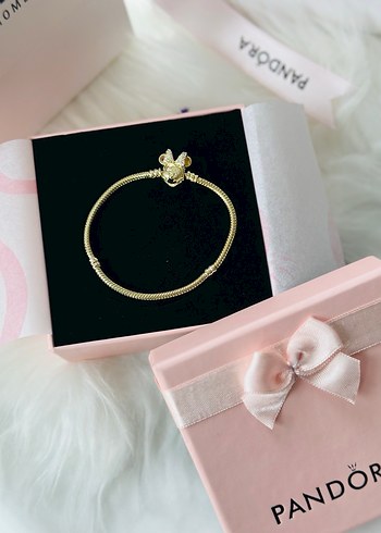 Pandora Gold Işıltılı Minnie Bileklik - Görsel 2
