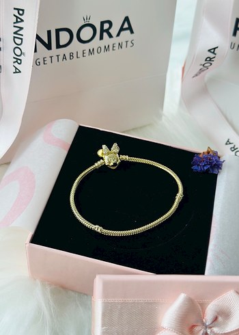 Pandora Gold Işıltılı Minnie Bileklik - Görsel 4