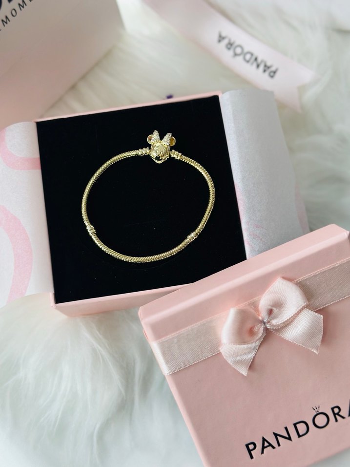 Pandora Gold Işıltılı Minnie Bileklik - Görsel 2