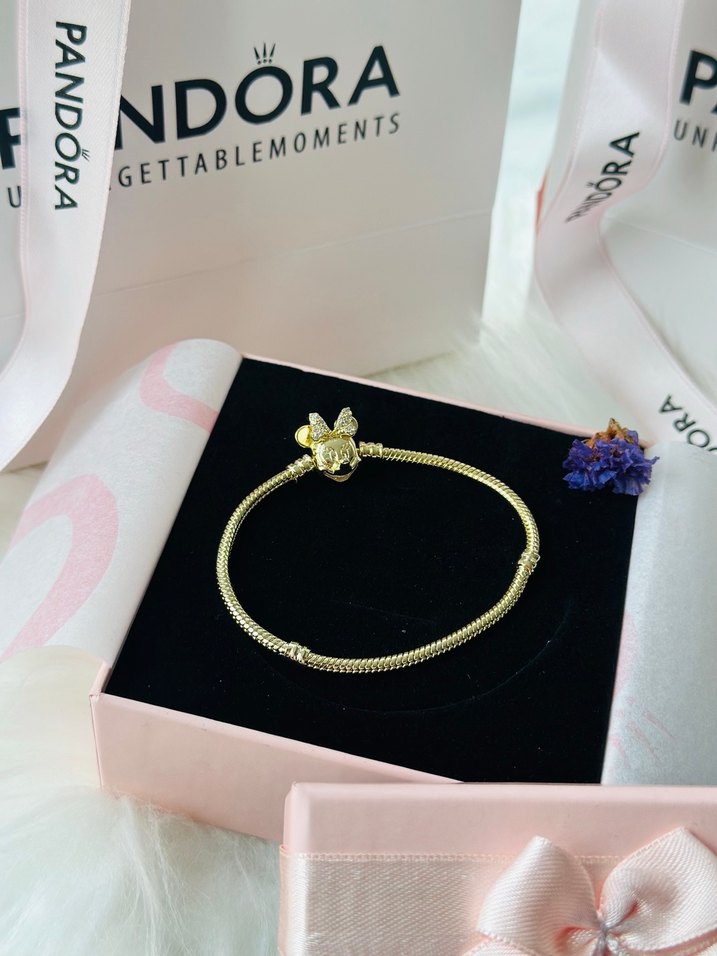 Pandora Gold Işıltılı Minnie Bileklik - Görsel 4