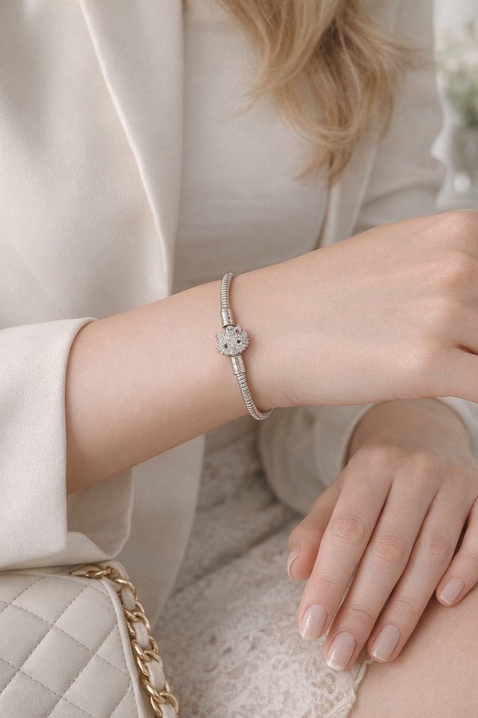 Pandora Işıltılı Hello Kitty Bileklik - Görsel 5