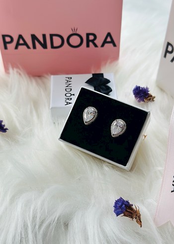 Pandora Işıltılı Armut Kesim Çivi Küpe - Görsel 2