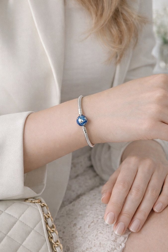 Pandora Mavi Dünya Klips Bileklik - Görsel 4