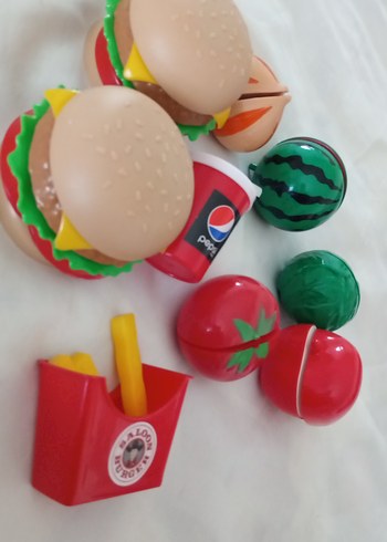 Renkli Oyuncak Fast Food Seti - Görsel 2