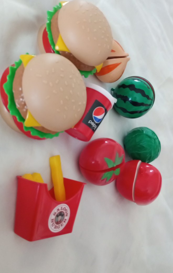 Renkli Oyuncak Fast Food Seti - Görsel 2