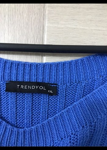 Kadın Mavi Uzun Triko Elbise - Görsel 2