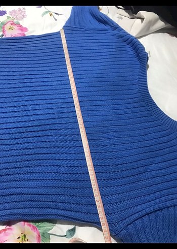 Kadın Mavi Uzun Triko Elbise - Görsel 4