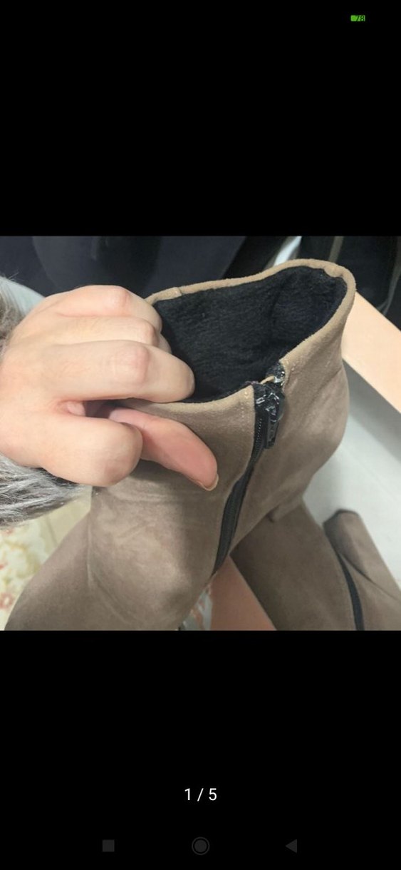 Püsküllü Bej Süet Topuklu Bot - Görsel 5