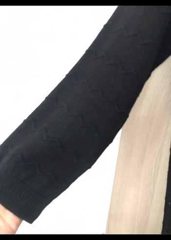 Kadın Siyah Uzun Kollu Triko Elbise - Görsel 2