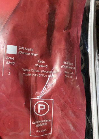 mavi Baskılı Yatak Örtüsü Seti - Görsel 2