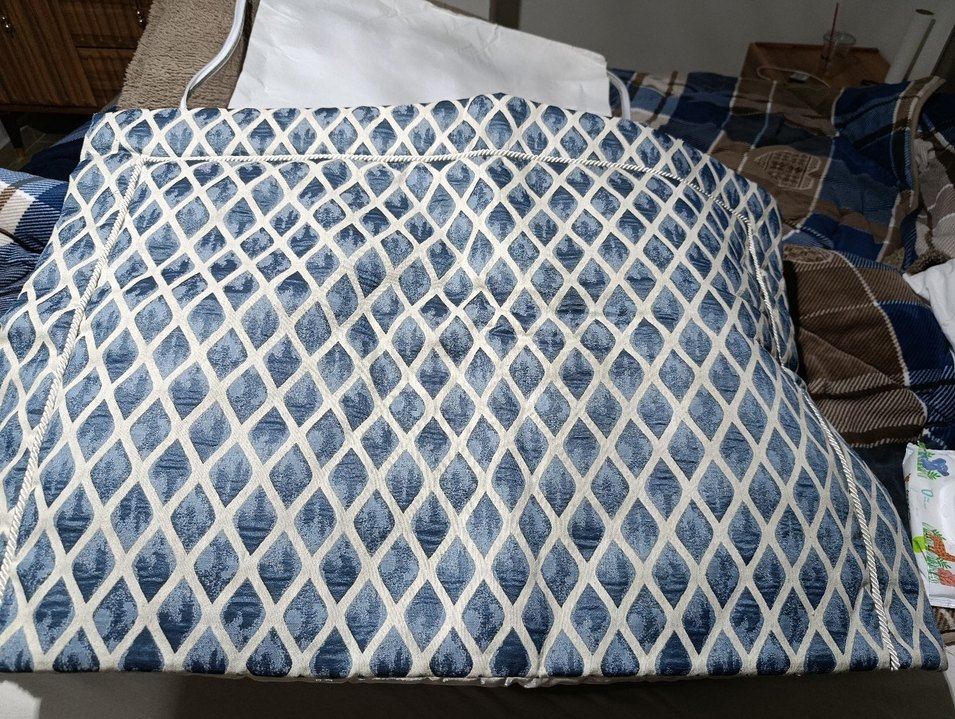 mavi Baskılı Yatak Örtüsü Seti - Görsel 4