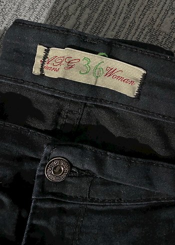 Zara Siyah Bol Kesim Denim Pantolon