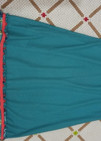 Kız Çocuk Çok Renkli Bohem Straplez Elbise - Görsel 2