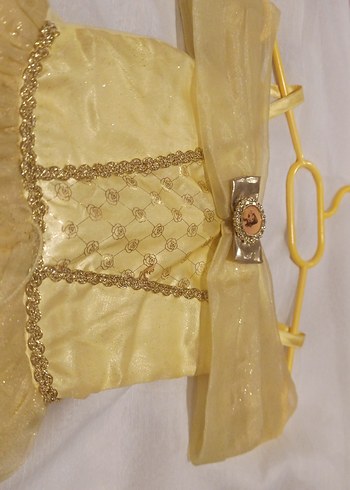 Sarı Straplez Çocuk Elbisesi - Görsel 6