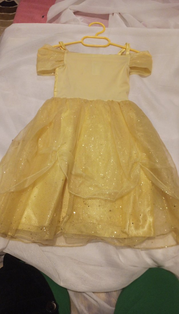 Sarı Straplez Çocuk Elbisesi - Görsel 5