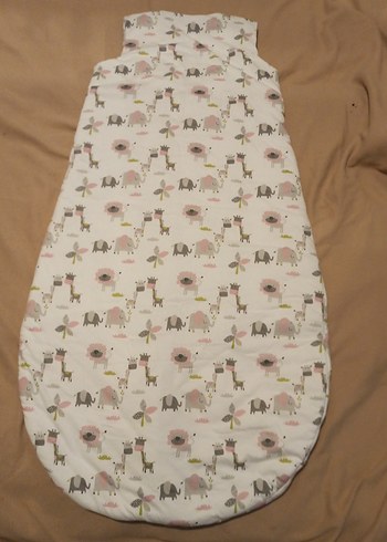 Bej Pastel Zebra Desenli Bebek Uyku Tulumu - Görsel 6