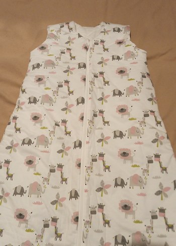 Bej Pastel Zebra Desenli Bebek Uyku Tulumu - Görsel 2