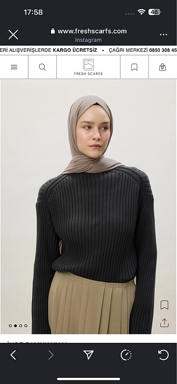 Freshscarfs Pamuk vual şal - Görsel 2