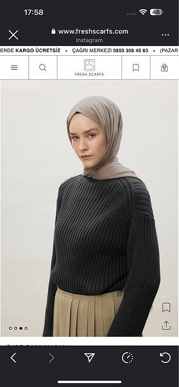 Freshscarfs Pamuk vual şal - Görsel 3