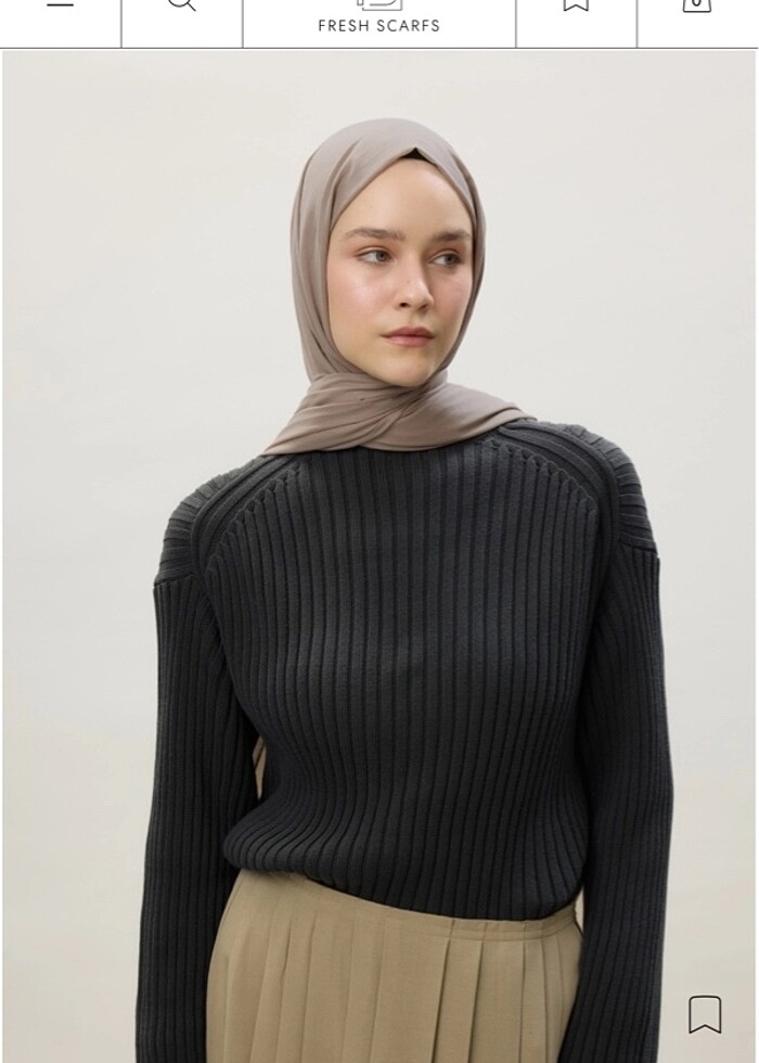 Freshscarfs Pamuk vual şal - Görsel 2