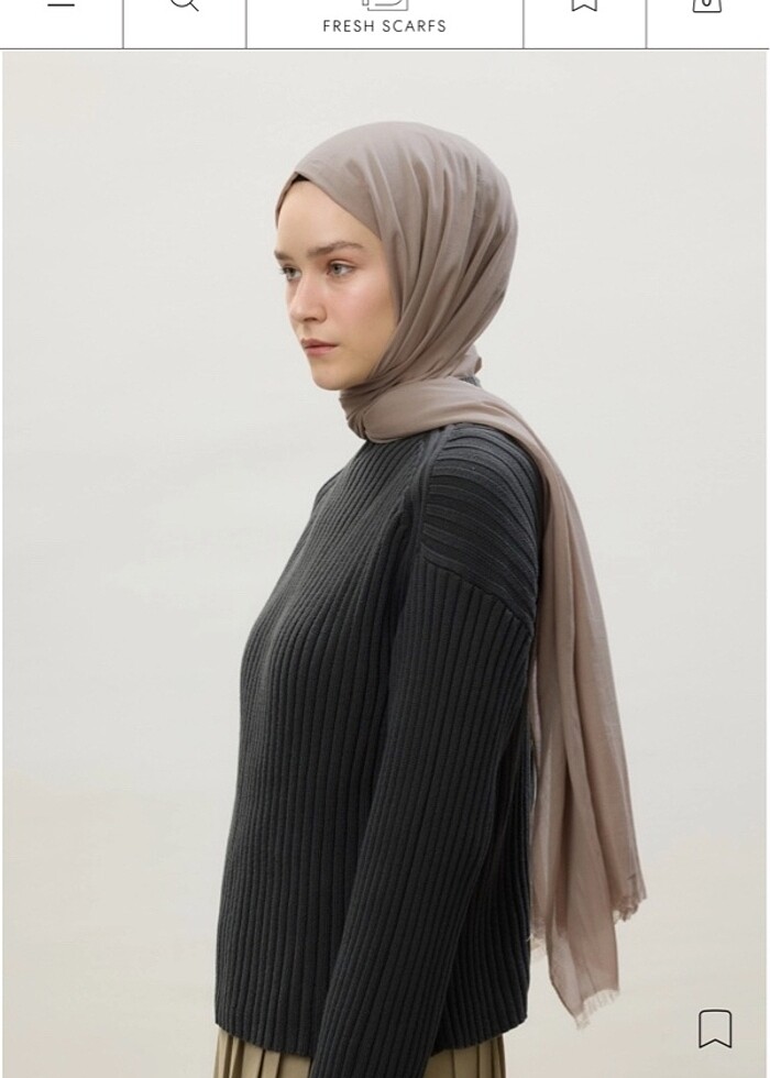 Freshscarfs Pamuk vual şal - Görsel 4