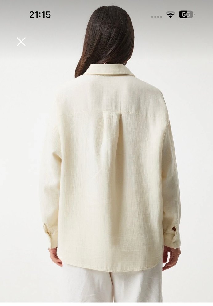 Beyaz Bohem müslin Gömlek - Görsel 4