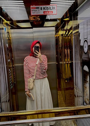 Ekru Uzun Keten Etek - Görsel 4