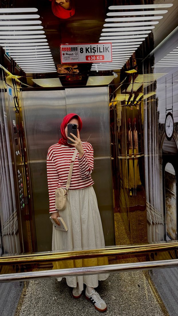 Ekru Uzun Keten Etek - Görsel 4