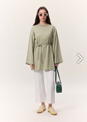 Kadın Bej Midi Uzun Kollu Elbise - Görsel 4