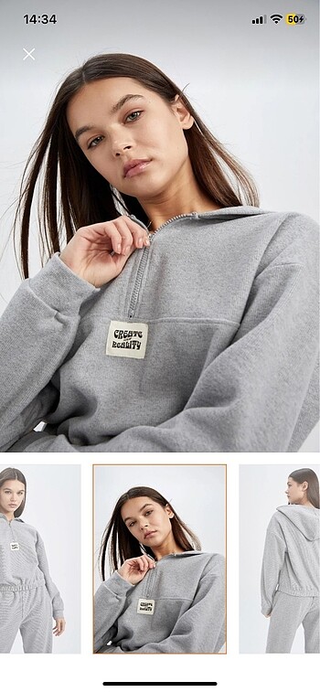Defacto gri sweatshirt