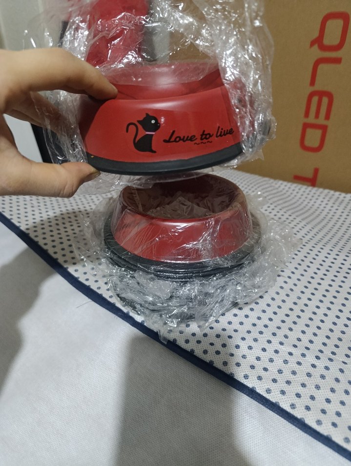 Desenli Metal Kedi Mama Kabı Kaymaz Tabanlı - Görsel 3