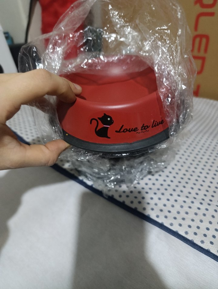 Desenli Metal Kedi Mama Kabı Kaymaz Tabanlı - Görsel 2