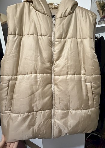 Bej Kadın Fermuarlı Yelek - Görsel 2