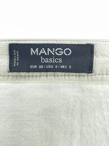 36 Beden beyaz Renk Mango Mini Etek %70 İndirimli.