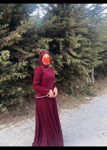 Zara Bordo Drapeli Yüksek Yakalı Uzun Elbise 38-40 beden uyumlu