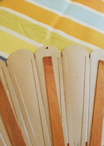 Bej ve siyah dekoratif duvar yelpazesi - Görsel 8