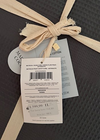 Düz yatak örtüsü pike - Görsel 5