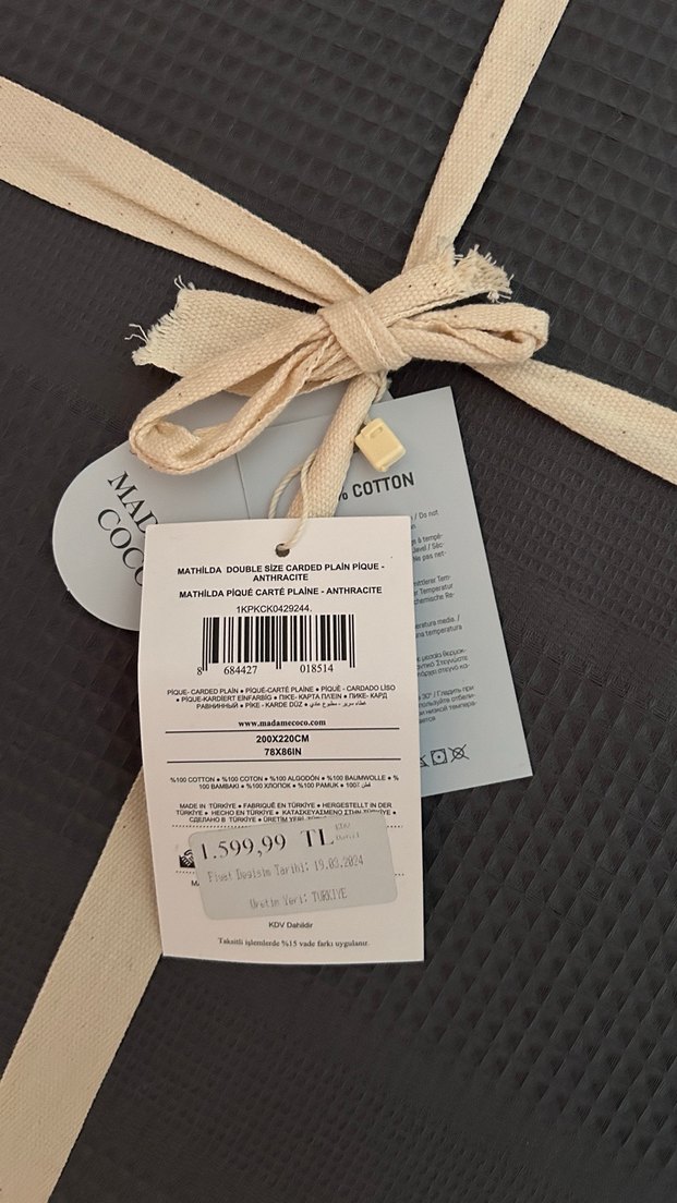 Düz yatak örtüsü pike - Görsel 5