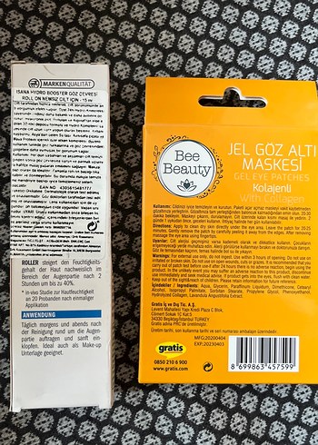 ISANA Hydro Booster Göz Altı Roll-On ve Bee Beauty Jel Maske - Görsel 3