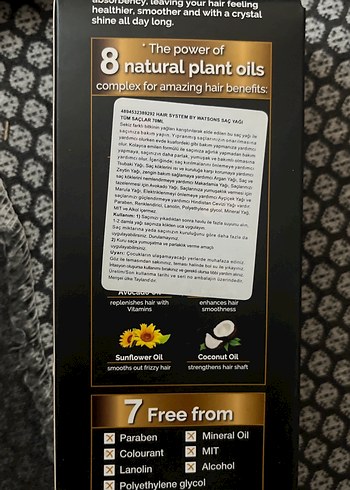 Hair System Ultimate Saç Yağı Tüm Saç Tipleri İçin - Görsel 3