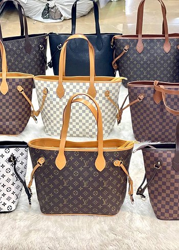 Louis Vuitton Kahverengi Kareli Deri Kadın Çanta