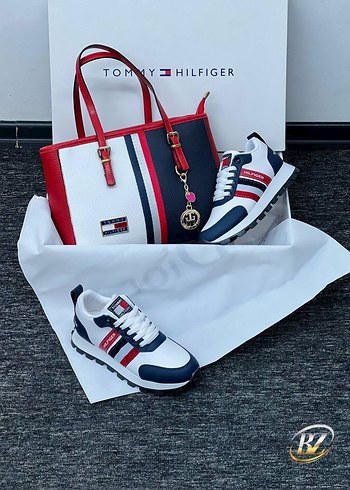 Beden çeşitli Renk Tommy Hilfiger Beyaz Baskılı Kadın Çanta