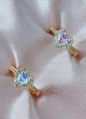Beden altın Renk Gold Pembe Taşlı Pandora Yüzük