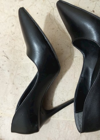 38 Beden siyah Renk Siyah Topuklu Stiletto 38 numara