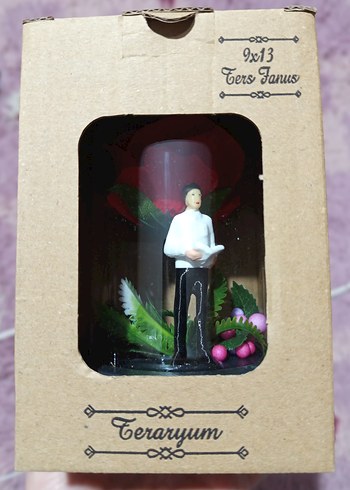 Kırmızı Gül ve Öğretmen Figürlü Ev Dekoru - Görsel 3