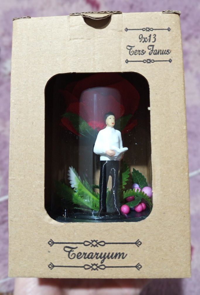 Kırmızı Gül ve Öğretmen Figürlü Ev Dekoru - Görsel 3