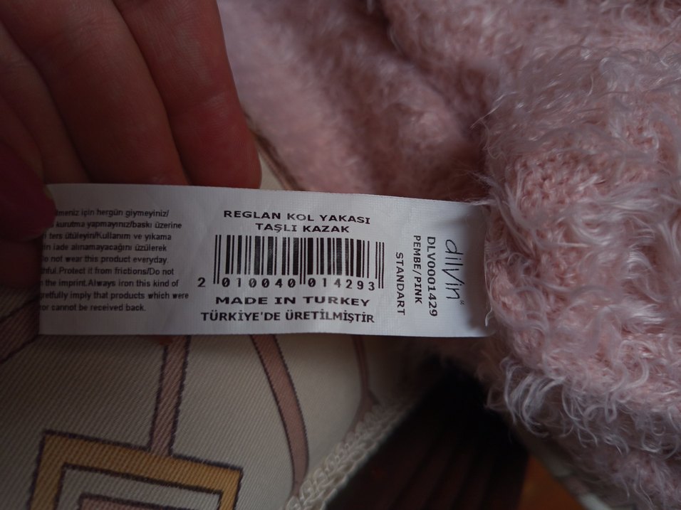 Dilvin Pullu Pembe Kadın Örgü kazak - Görsel 5