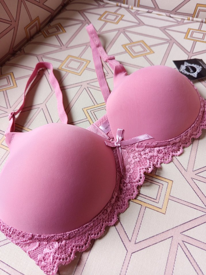 Pembe Nakışlı Etiketli Sütyen - Görsel 4