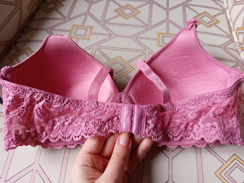 Pembe Nakışlı Etiketli Sütyen - Görsel 2