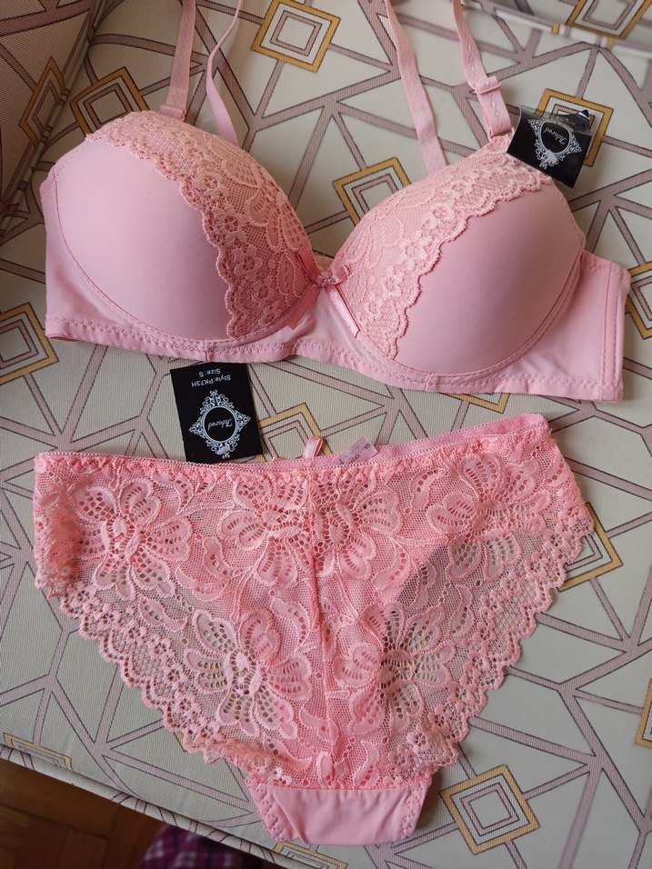 Pembe Dantel Detaylı Sütyen Takımı - Görsel 2